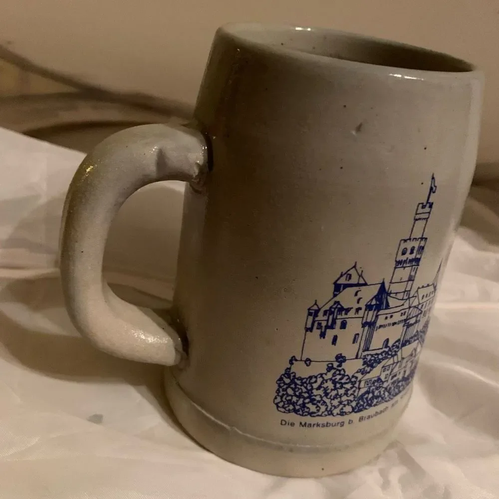 KD German Rhine Line Die Marksburg b. Braunschweig am Rhein .4 Liter Stein